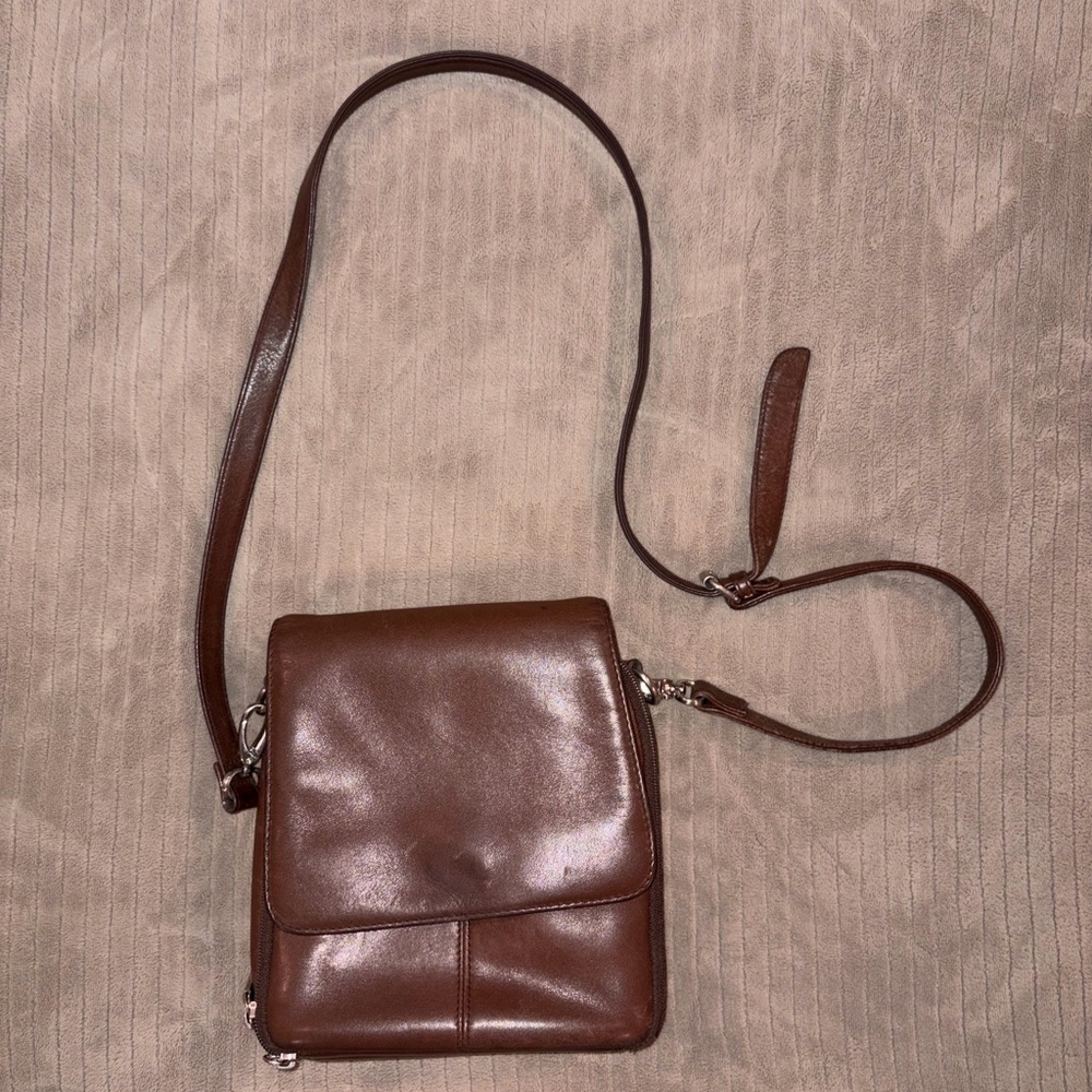 Vintage HOBO international Brown Leather Crossbody